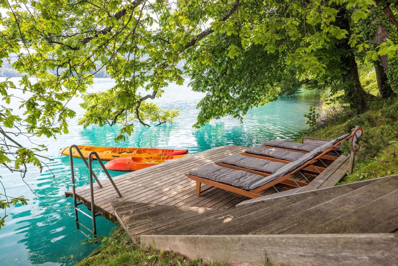Private Beach House On Lake Блед Экстерьер фото